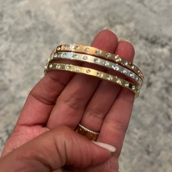 Rose gold , gold and silver bangle - Picture 4 of 4